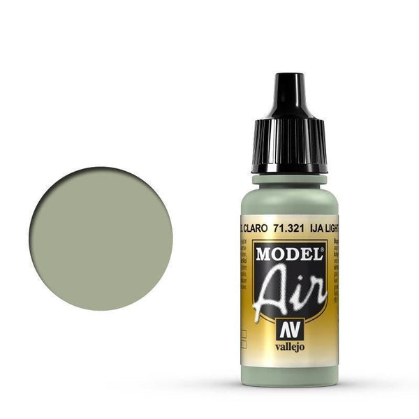 Vallejo 71321 Model Air IJA Light Grey Green 17 ml Acrylic Airbrush Paint - Gap Games