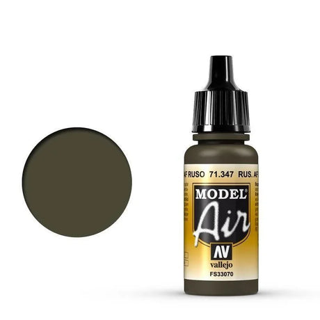 Vallejo 71347 Model Air Russian AF Dark Green 17ml Acrylic Airbrush Paint - Gap Games