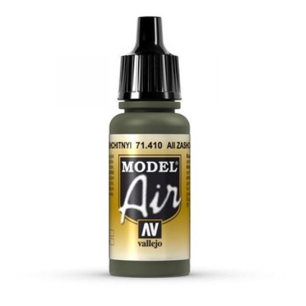 Vallejo 71410 Model Air AII Zashchitnyi Camouflage Green 17ml Acrylic Paint - Gap Games
