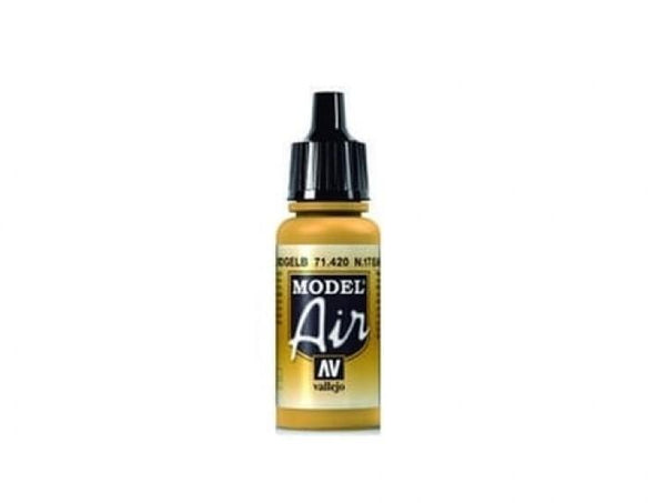 Vallejo 71420 Model Air Nº17 Earth Yellow 17ml Acrylic Paint - Gap Games