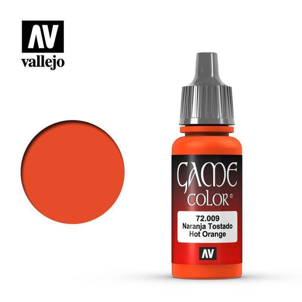 Vallejo 72009 Game Color - Hot Orange 17 ml Acrylic Paint - Gap Games