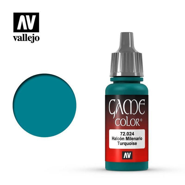 Vallejo 72024 Game Color - Falcon Turquoise 17 ml Acrylic Paint - Gap Games