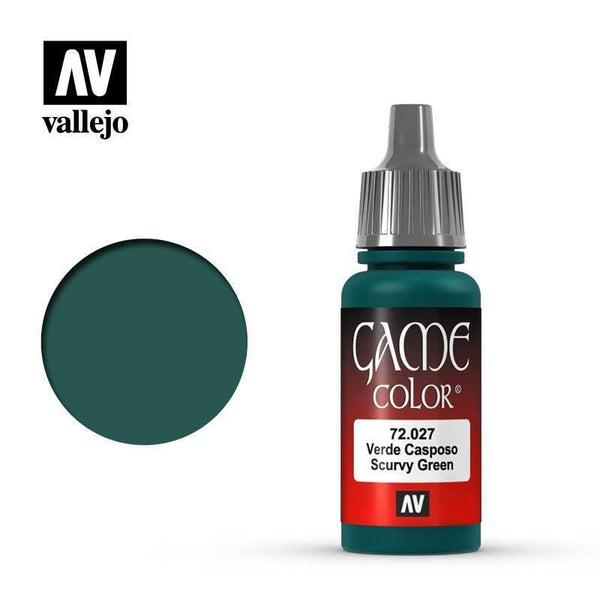 Vallejo 72027 Game Color - Scurvy Green 17 ml Acrylic Paint - Gap Games