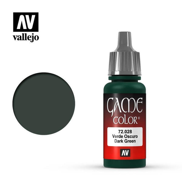 Vallejo 72028 Game Color - Dark Green 17 ml Acrylic Paint - Gap Games