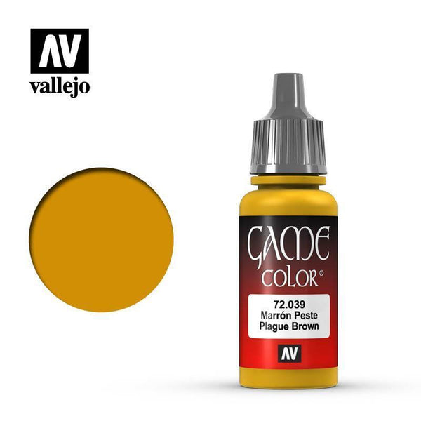 Vallejo 72039 Game Color - Plague Brown 17 ml Acrylic Paint - Gap Games