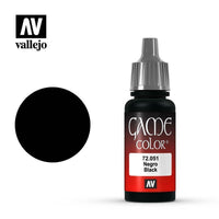 Vallejo 72051 Game Color - Black 17 ml Acrylic Paint - Gap Games