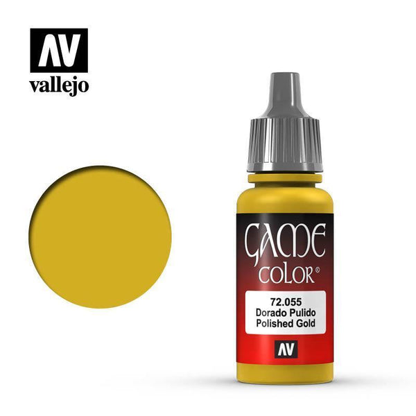 Vallejo 72055 Game Color - Polished Gold 17 ml Acrylic Paint - Gap Games
