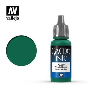 Vallejo 72090 Game Color Ink Black Green 17 ml Acrylic Paint - Gap Games