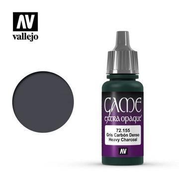 Vallejo 72155 Game Color Extra Opaque Heavy Charcoal 17 ml Acrylic Paint - Gap Games