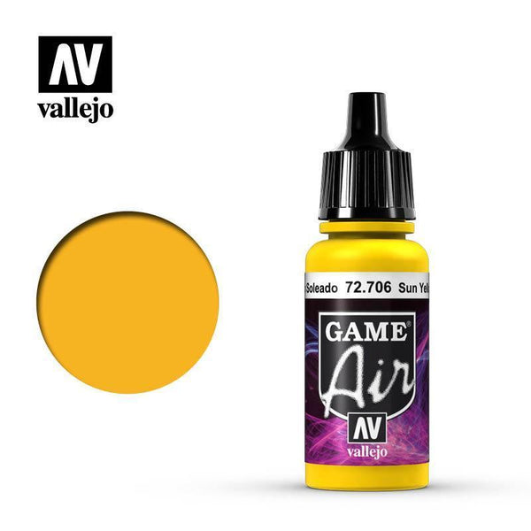 Vallejo 72706 Game Air Sunblast Yellow 17 ml Acrylic Airbrush Paint - Gap Games