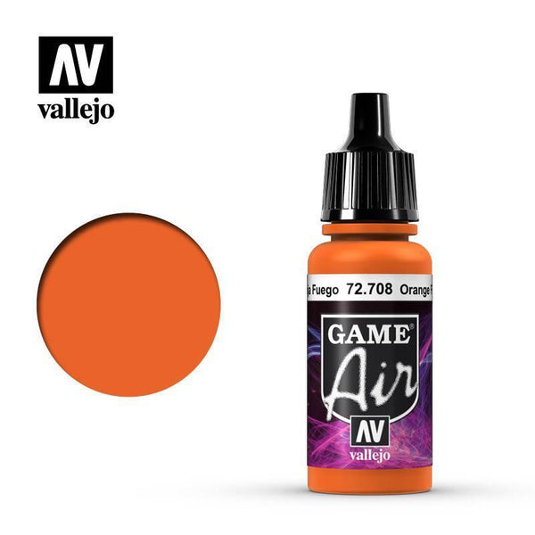 Vallejo 72708 Game Air Orange Fire 17 ml Acrylic Airbrush Paint - Gap Games