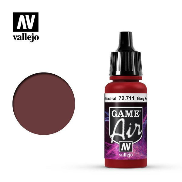 Vallejo 72711 Game Air Gory Red 17 ml Acrylic Airbrush Paint - Gap Games