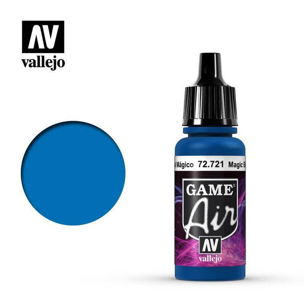 Vallejo 72721 Game Air Magic Blue 17 ml Acrylic Airbrush Paint - Gap Games