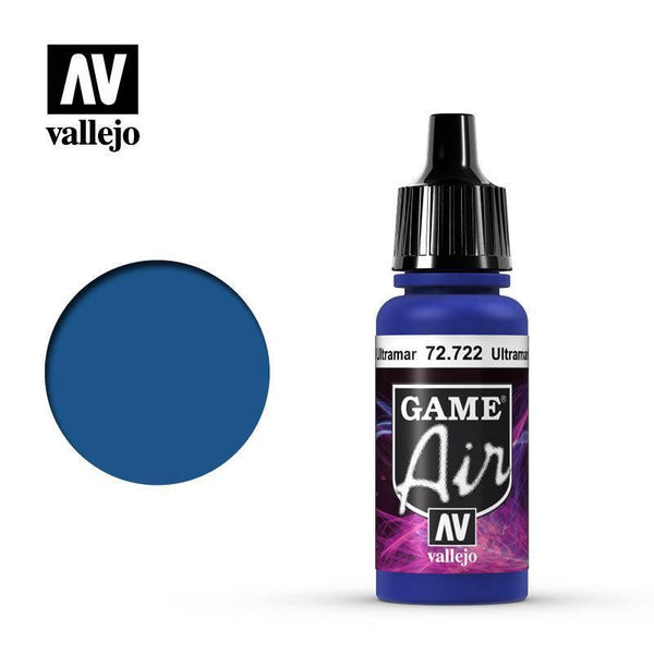 Vallejo 72722 Game Air Ultramarine Blue 17 ml Acrylic Airbrush Paint - Gap Games