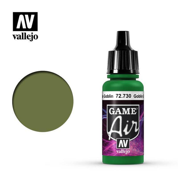 Vallejo 72730 Game Air Goblin Green 17 ml Acrylic Airbrush Paint - Gap Games