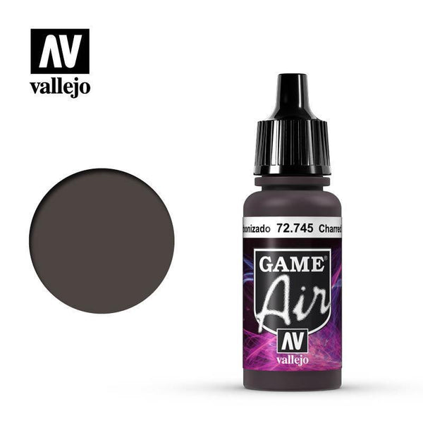 Vallejo 72745 Game Air Charred Brown 17 ml Acrylic Airbrush Paint - Gap Games
