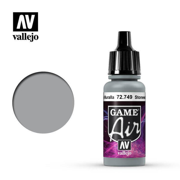 Vallejo 72749 Game Air Stonewall Grey 17 ml Acrylic Airbrush Paint - Gap Games