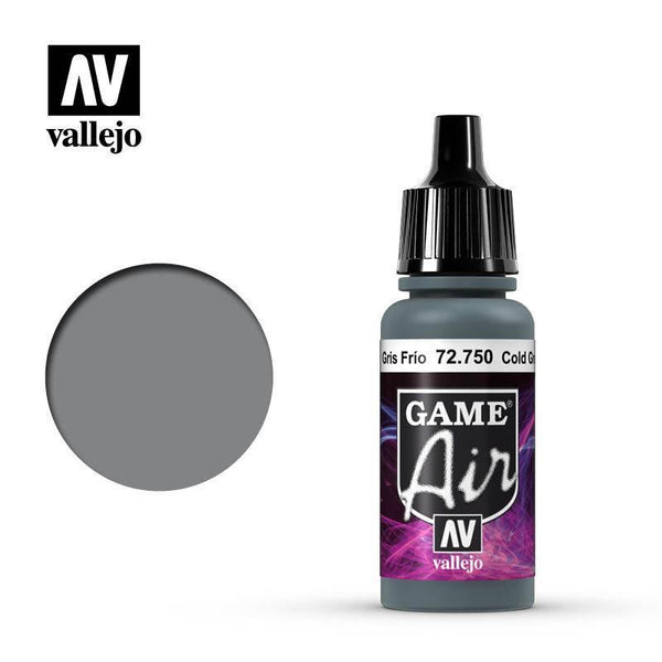 Vallejo 72750 Game Air Cold Grey 17 ml Acrylic Airbrush Paint - Gap Games