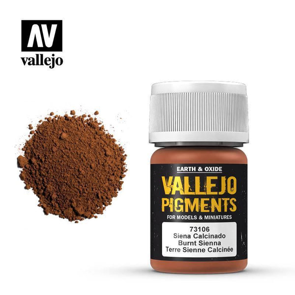 Vallejo 73106 Pigments - Burnt Sienna 30 ml - Gap Games