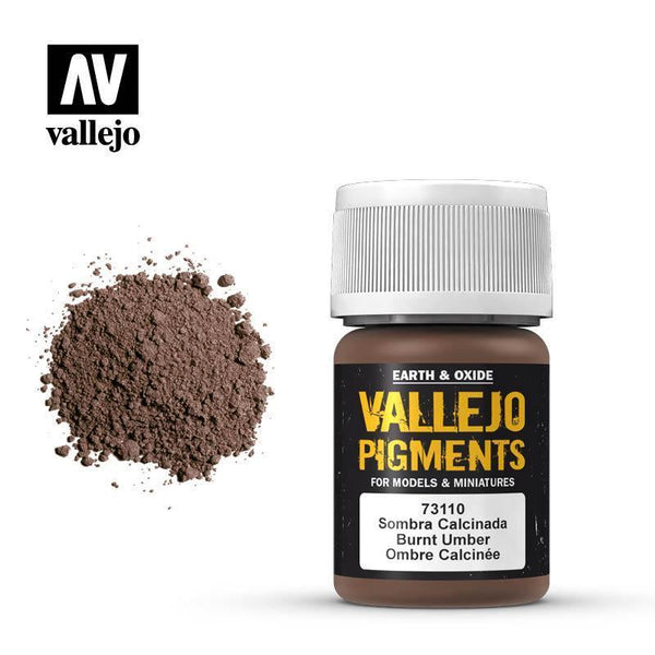 Vallejo 73110 Pigments - Burnt Umber 30 ml - Gap Games