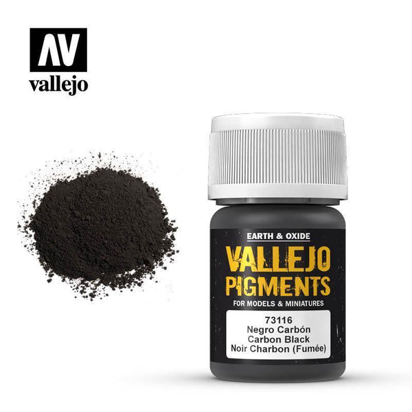 Vallejo 73116 Pigments - Carbon Black (Smoke Black) 30 ml - Gap Games