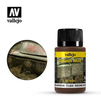 Vallejo 73805 Weathering Effects - Brown Splash Mud 40 ml - Gap Games