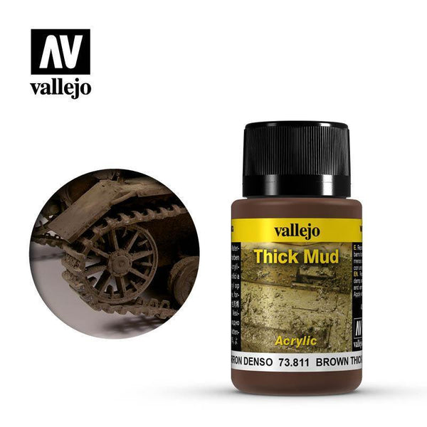 Vallejo 73811 Weathering Effects - Brown Thick Mud 40 ml - Gap Games