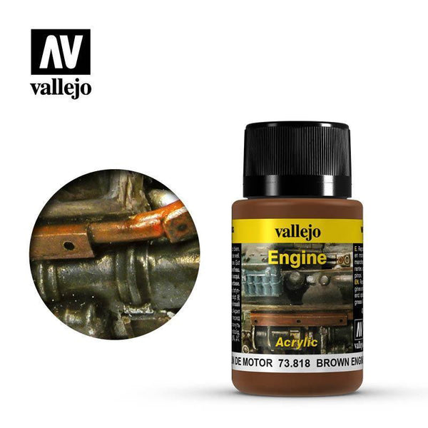Vallejo 73818 Weathering Effects - Brown Engine Soot 40 ml - Gap Games