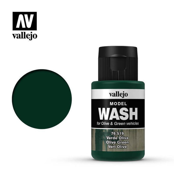 Vallejo 76519 Model Wash - Olive Green 35 ml Acrylic Paint - Gap Games