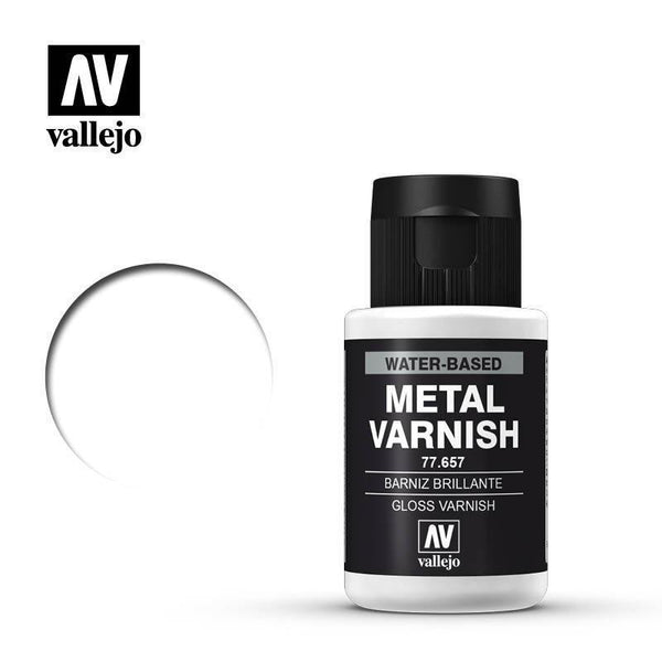 Vallejo 77657 Gloss Metal Varnish 32ml - Gap Games