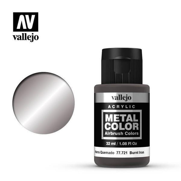 Vallejo 77721 Metal Color Burnt Iron 32ml Acrylic Paint - Gap Games