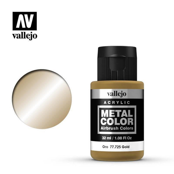 Vallejo 77725 Metal Color Gold 32ml Acrylic Paint - Gap Games
