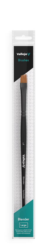 Vallejo Brushes - Blender - Flat Angled Synthetic Brush Large - Gap Games