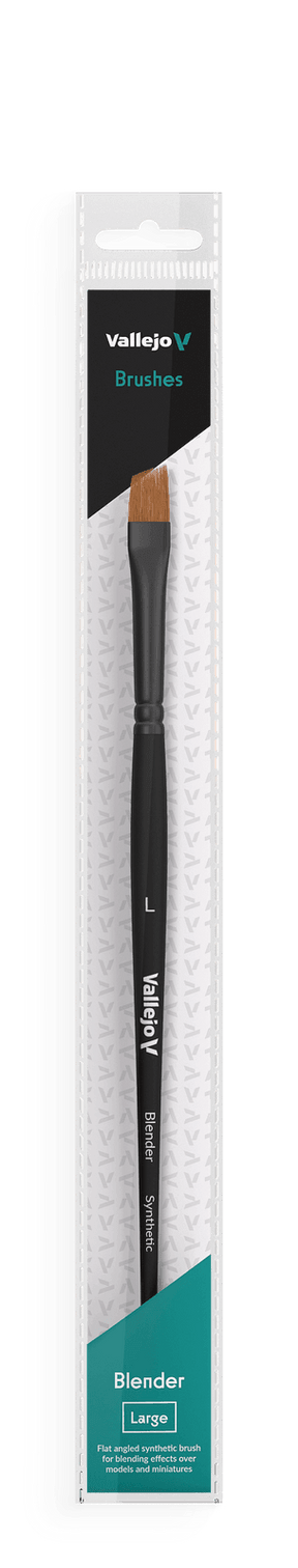 Vallejo Brushes - Blender - Flat Angled Synthetic Brush Large - Gap Games