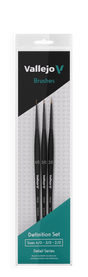 Vallejo Brushes - Detail - Definition Set - Synthetic fibers (Sizes 4/0; 3/0 & 2/0) - Gap Games