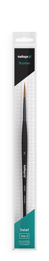 Vallejo Brushes - Detail - Round Synthetic Brush N0. 3 - Gap Games