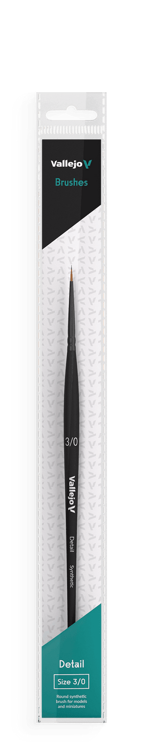 Vallejo Brushes - Detail - Round Synthetic Brush N0. 3/0 - Gap Games