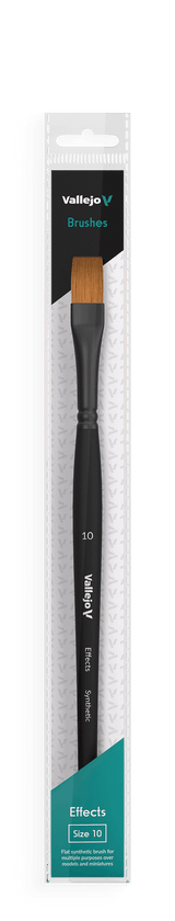 Vallejo Brushes - Effects - Flat Rectangular Brush No. 10 - Gap Games