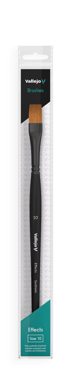 Vallejo Brushes - Effects - Flat Rectangular Brush No. 10 - Gap Games