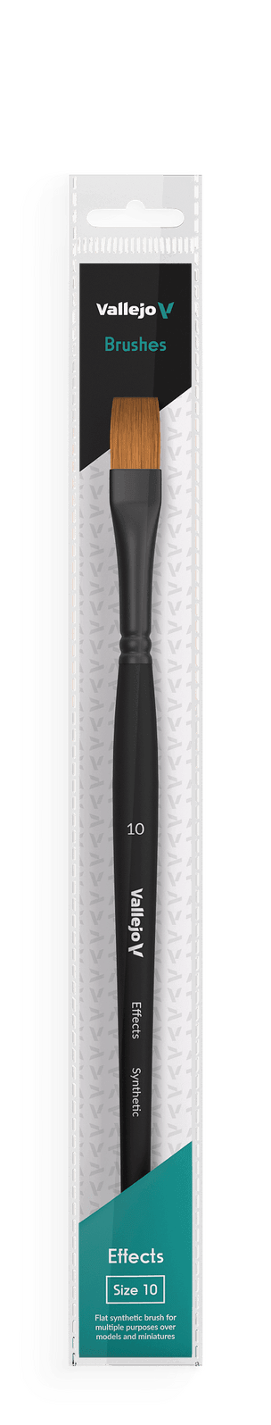 Vallejo Brushes - Effects - Flat Rectangular Brush No. 10 - Gap Games