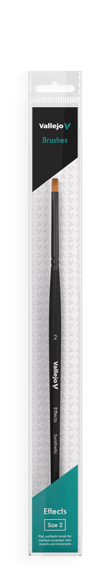 Vallejo Brushes - Effects - Flat Rectangular Brush No. 2 - Gap Games