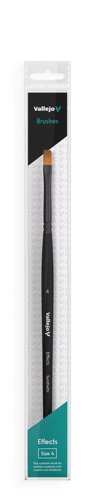 Vallejo Brushes - Effects - Flat Rectangular Brush No. 4 - Gap Games