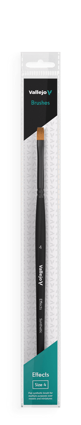 Vallejo Brushes - Effects - Flat Rectangular Brush No. 4 - Gap Games