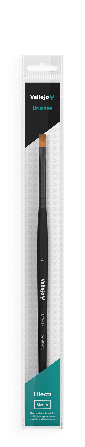 Vallejo Brushes - Effects - Flat Rectangular Brush No. 4 - Gap Games