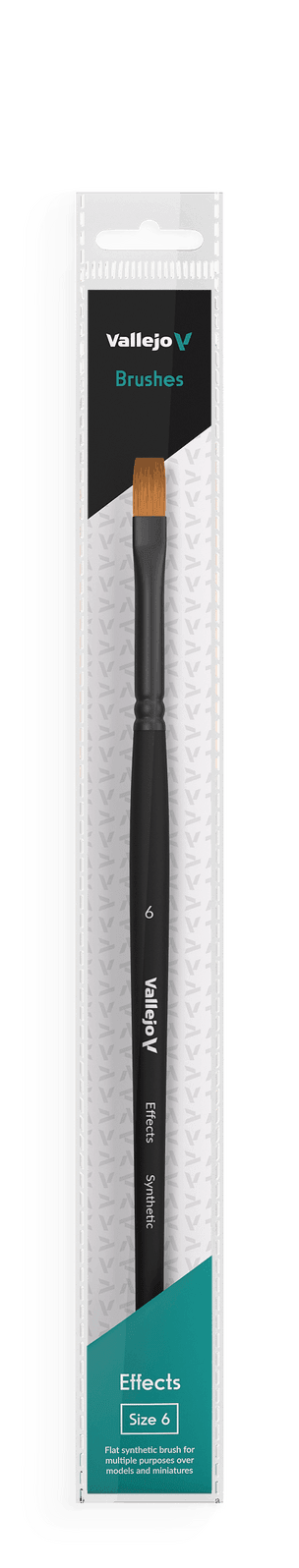 Vallejo Brushes - Effects - Flat Rectangular Brush No. 6 - Gap Games