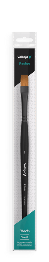 Vallejo Brushes - Effects - Flat Rectangular Brush No. 8 - Gap Games