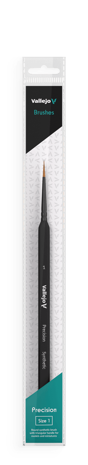 Vallejo Brushes - Precision - Round Synthetic Brush Triangular Handle No.1 - Gap Games