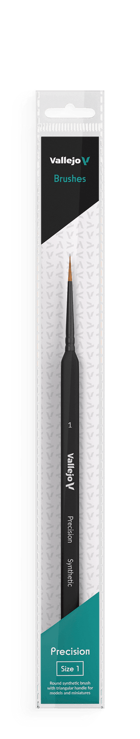 Vallejo Brushes - Precision - Round Synthetic Brush Triangular Handle No.1 - Gap Games