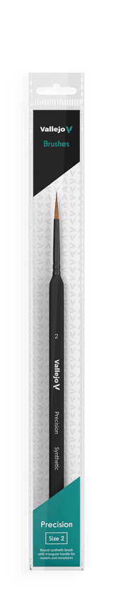 Vallejo Brushes - Precision - Round Synthetic Brush Triangular Handle No.2 - Gap Games