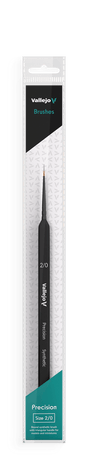 Vallejo Brushes - Precision - Round Synthetic Brush Triangular Handle No.2/0 - Gap Games